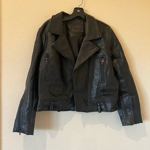 Blank NYC faux leather biker jacket – size large